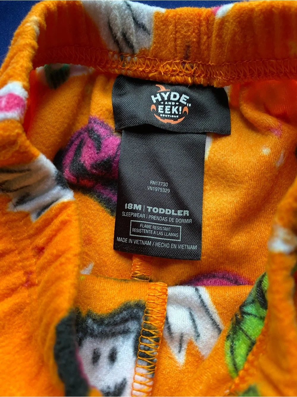 New Hyde & Eek! Halloween Orange Pumpkin & Ghost Fleece Pajama Pants 18M